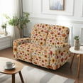thumbnail image 7 of TSOVTHRID Fall Reclining Loveseat Slipcovers, 6-Piece Soft Stretch Sofa Cover, 2 Seat Washable Loveseat Recliner Covers for Dogs Cats, Pumpkin Sunflower Maple Leaf Print, 7 of 7