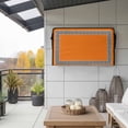 thumbnail image 2 of Outdoor TV Cover 68x42x4.5in, Black Simple Geometric Lines Border Weatherproof TV Screen Protector with Zipper, Orange Outside Television Cover Fits Up to 70-75", 2 of 9