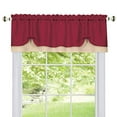 thumbnail image 5 of Darcy Two-Tone Rod Pocket Window Curtain Valance with Pick-Up Accents, Home Décor for Any Room, Burgundy, 5 of 6
