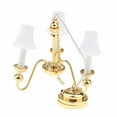thumbnail image 5 of Dollhouse 1/12 Mini LED Battery Operated Light Ceiling Lamp Chandelier 3-Heads, 5 of 12
