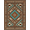 Brown Turquoise Cream, Pattern 3, variant on ODIKA 2'x3' Washable Doormat Cabin Wilderness Creatures Interlocking Design Neutral Earth Tone for Entryway, Kitchen, Laundry Room, Non-Slip, Low Pile