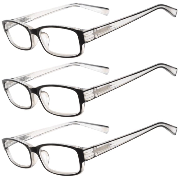 OWL® Reading Glasses - 5128 Translucent Frames / Black / Spring Hinge