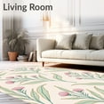 thumbnail image 2 of ODIKA 5'x7' Machine Washable Non-Slip Area Rug, Classic Meadow Bouquet Timeless Sophisticated Handwoven Treasure High Traffic Rug, Ivory, 589812, 2 of 7