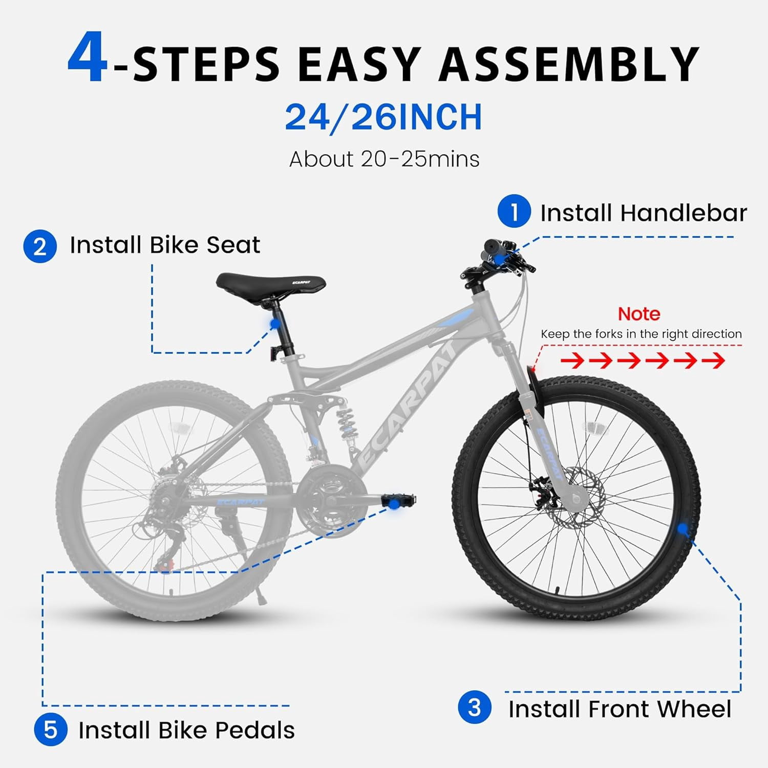 Ambifirner Men Mountain Bike 21 Speed, Aluminum Frame Racing Bike, City Commuter Bicycle for Men Women