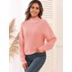 thumbnail image 2 of Jersey ZAFUL para mujer, cuello alto, corto, manga linterna, 2 of 6