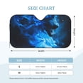 thumbnail image 2 of Kdxio Blue Fire Cool Wolf Print Windshield Sun Shade, Foldable Sun Blocker for Car,Truck,SUV Automotive Interior Sun Protection,Reflective Shade for Front Windshield(Medium), 2 of 6