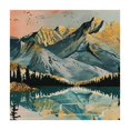 thumbnail image 4 of Acheng Birds Trees Lake Square Fitted Table Cloths 100% Polyester Fiber 52*52, 4 of 8