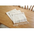 thumbnail image 6 of SEARIPE Rustic Table Runner with Tassels, Cotton Linen Boho Table Runner for Party Dining Home Decor Farmhouse Table Runners Beige 13"x72", 6 of 7