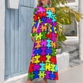 thumbnail image 3 of Colorful jigsaw puzzle pattern- autism awareness Long Dress women party dresses evening dresses ladies, 3 of 4