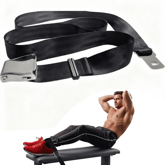 TOEVER 6.5FT Nordic Hamstring Curl Strap, 600 lbs Capacity Adjustable Exercise Belt for Leg Extensions, Hip Thrusts and Home Gym Workouts, with Carry Pouch
