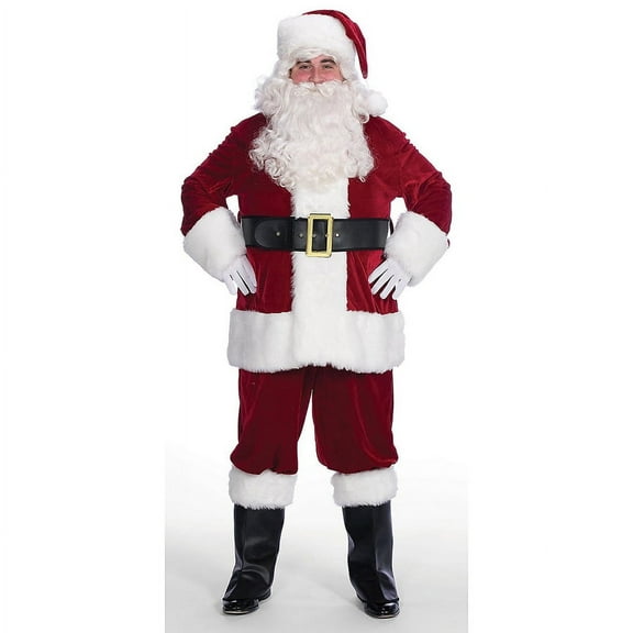 Halco Men's Red Velveteen Santa Suit Costume - Size X-Large