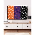 thumbnail image 3 of Outdoor TV Cover 60 to 65 Inch Weatherproof, Halloween Waterproof TV Screen Protector for Outside Decor with Zipper and Pocket 58"L x 37"H , Haunted Pumpkins Pattern Orange Purple Black, 3 of 7