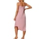 thumbnail image 3 of Vestido de pijama de lounge para mujeres INSPIRE CHIC, ropa de dormir, vestido de noche, tirantes de espagueti, camisón, L rosa, 3 of 6