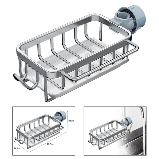 Estante para grifo de cocina perfecl Soporte para esponja con gancho cesta de drenaje