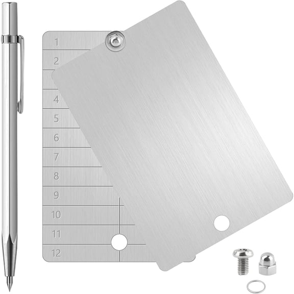 Steel Crypto See-d Phrase Storage, 2Pcs Crypto Wallets with Engraving Pen & Locking Screws, Cryptocurrency Wallets Cold Storage for Bitcoin Compatible with BIP39 Hardware(COLOR:Black)