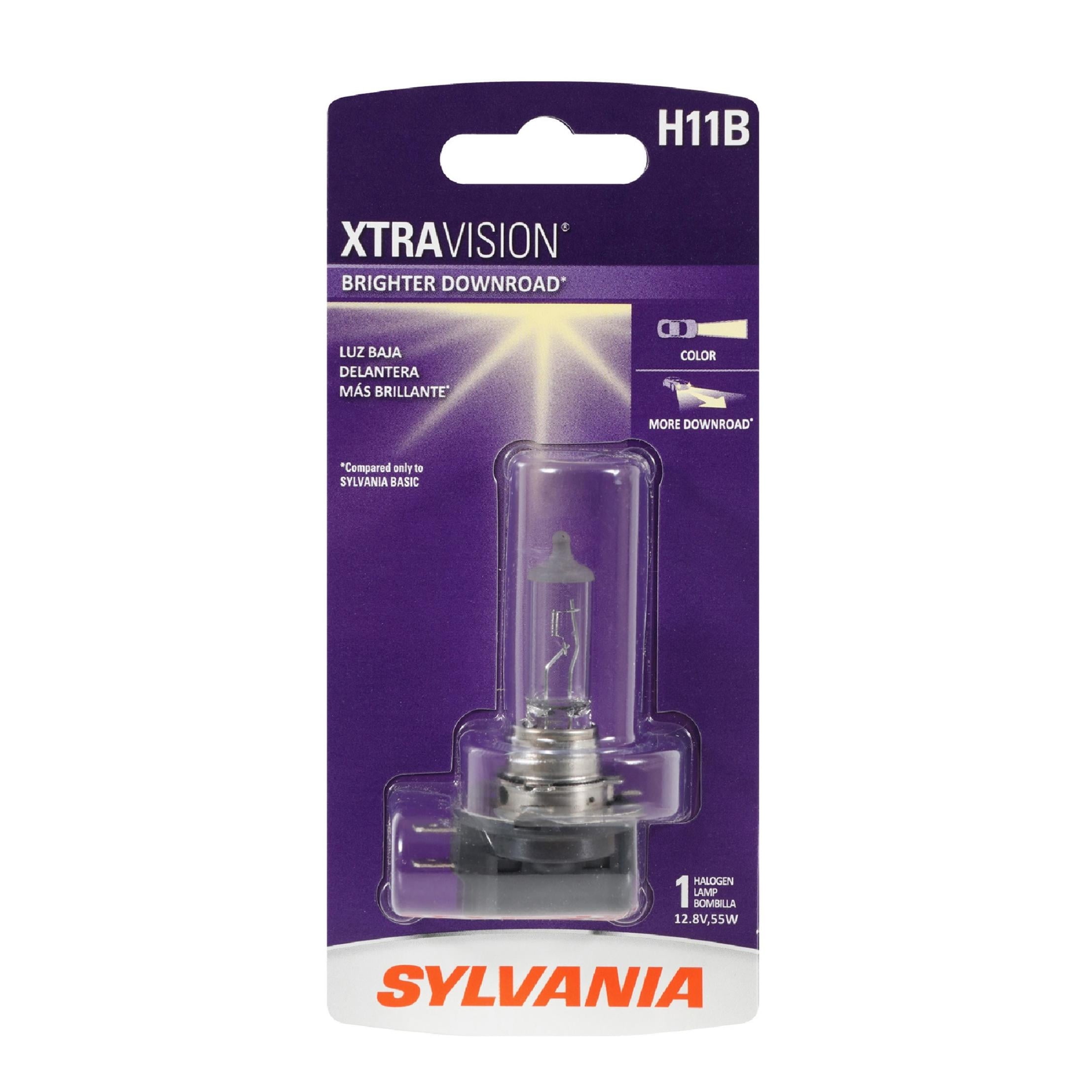 VΛV Sylvania H11 SilverStar zXe Gold Halogen Headlight Bulb, Pack of 2