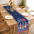 thumbnail image 3 of Independence Day Table Runner - 120 Inch Long, Kitchen Dining Table Runner Dresser Scarves, Patriotic Gnomes USA Flag Firework Farmhouse Decor for Coffee Tables Wedding Party Banquet, 3 of 8