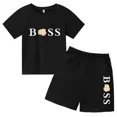 thumbnail image 3 of Ropa de marca para niños de 3 a 13 años, conjunto de 2 piezas de camiseta y pantalones cortos de algodón de manga corta con estampado para niño o niña, conjunto deportivo y de ocio, 3 of 5