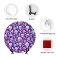 thumbnail image 4 of Yiaed Skull Rainbow Mushroom Print Bone China Decorative Plate Ceramic Dinner Plates Art Crafts with Display Stand-6in, 4 of 6