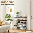 thumbnail image 7 of Shoe Rack, 5Tier Stackable Shoes Storage Organiser Cabinets 20 Pairs Cupboard Organizer Indoor Outdoor Bedroom Hallway Furniture, Adjustable Shelves, of Shoes, Suitable for Sneakers, High Heels, 7 of 7
