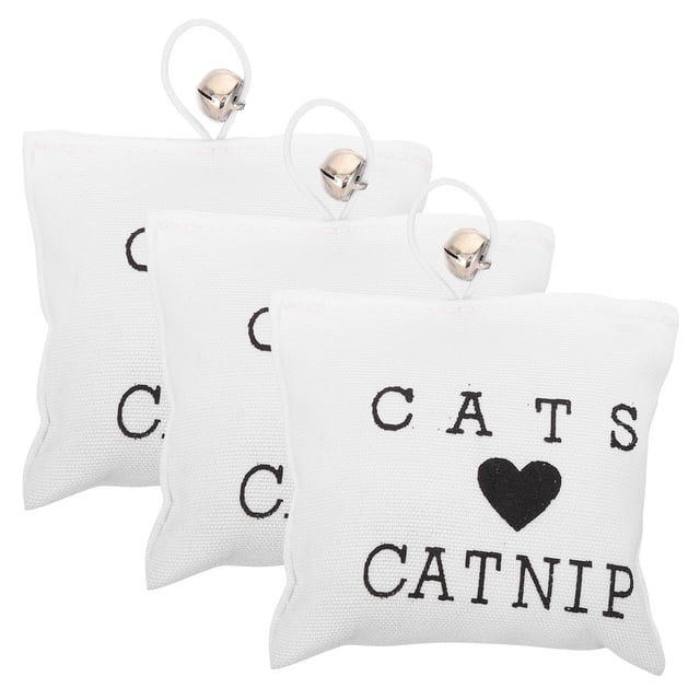 GOOHOCHY 3pcs Juguetes de hierba bordado de bordado juguetes gatitos de gatito