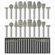 thumbnail image 1 of 20 Brocas de Diamante de Grano 60 con Vástago de 1/8 de Pulgada, Compatibles con Piedra, Vidrio, Resina, Porcelana, Cerámica, Cuarzo, Esmaltado, Acero y Tallado., 1 of 1
