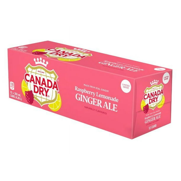 CD RSBY LEMONADE, Canada Dry Raspberry Lemonade Ginger Ale brings the
