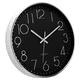 thumbnail image 4 of Reloj de pared grande BLOOSOM moderno y Silencioso negra/plata, 4 of 4