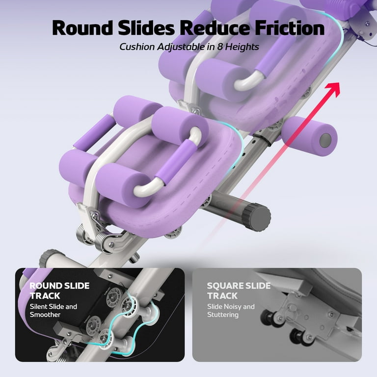 LNOW Foldable Ab Machine, Adjustable Ab Trainer Full Body Workout