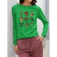 thumbnail image 2 of Cowboy Christmas Icons Festive Holiday Women's Long Sleeve, 2 of 4