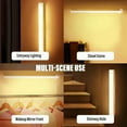 thumbnail image 4 of Punch-Free Smart Sensor Magnetic Rechargeable LED Lights,4/7.9/11.8 In USB Wireless Closet Under Cabinet Motion Sensor Lighting, White/Warm Light,120° Wide Angle,6-13ft Range for Kitchen,Cupboard, 4 of 8
