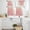 Pink, variant on Sage Green Gold Kitchen Curtains Sets for Windows 24 Inch Length, Aesthetics Flower Boho Watercolor Art Rod Pocket Window Treatments Tier Curtains and Valances Set for Bedroom/Bathroom