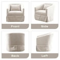 thumbnail image 4 of Ouyessir Upholstered Swivel Barrel Chair,Modern Accent Chair with Lumbar Pillow,Comfy Linen Fabric 360 Degree Swivel Club Chair Armchair for Nursery,Reading,Living Room,Bedroom, 4 of 9