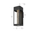 thumbnail image 2 of Elegant Lighting Amaris 15 inch LED Outdoor Wall sconce in Black, 2 of 8