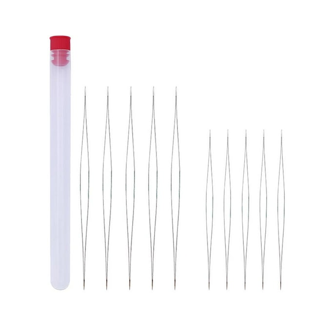 Big Eye Beading 10Pcs Beading Tools for Jewellery Making 2 Sizes (4.5 & 3 inch), Clear Bottle For Convenient Storage and Carrying