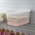 thumbnail image 3 of Sterilite 19 L Storage Box, Clear Plastic Storage Bin with Snap-on Lid, White, 3 of 6