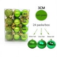 thumbnail image 2 of Zvmxot 24Pcs Christmas Balls Ornament, 1.18 Inch Christmas Decorations, Green, Set Bright Matte Powde Hanging Balls, Plastic Electroplated Christmas GIft Pendant Decor, 2 of 7