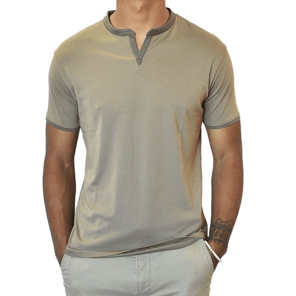 Short Sleeve Notch Collar