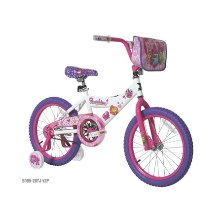 18u0022 Shopkins Girls Bike with Handlebar Bag