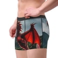 thumbnail image 2 of Pofeuu Majestic Red Dragon Print Men’s Boxer Briefs, Moisture-Wicking Underwear, Regular,Trunk-Large, 2 of 5