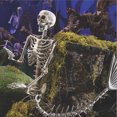 thumbnail image 3 of Esculturas de esqueletos de sirena, decoración de Halloween y estatuillas para decoraciones de interiores, adornos para el hogar, calaveras, animales, manualidades 2024, 3 of 5