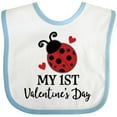 thumbnail image 3 of Inktastic 1st Valentines Day Ladybug Boys or Girls Baby Bib, 3 of 4
