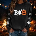 thumbnail image 5 of Ihhxva Oversized Sweatshirt for Women Loose Fit Moisture-Wicking Halloween Spooky Graphic Pullover Cozy Cotton Casual Long Sleeve Crewneck Autumn Party Top S-2XL, 5 of 6