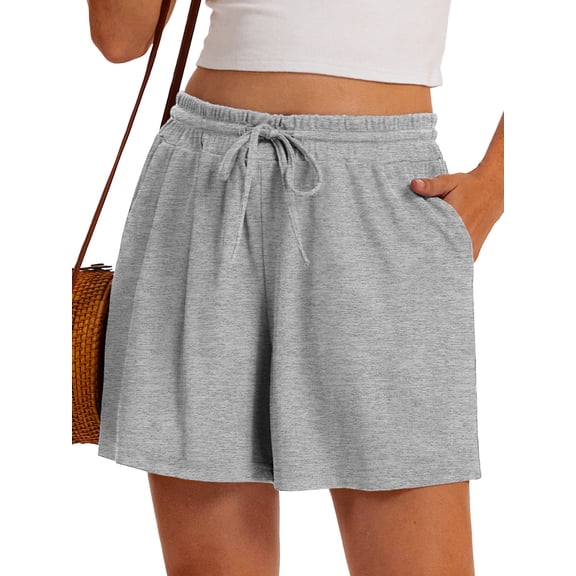 Airmenty Womens Shorts Casual Drawstring Shorts Elastic Waist Shorts for Women Lightweight Shorts with Pockets S-2XL