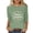 A Green, variant on Horkkom Christmas Shirts for Women Wine Glass Graphic 3/4 Length Sleeve Tees Crew Neck Pullover Xmas Blouses L, Gifts for Women