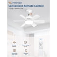 thumbnail image 2 of Ventilador de Techo ZMISHIBO 17.9" con Luz y Control Remoto 110V, 2 of 7