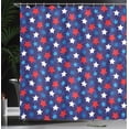 thumbnail image 4 of Ambesonne Patriotic Shower Curtain, American Flag Stars, 69"Wx75"L, Dark Blue White, 4 of 5