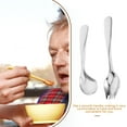 thumbnail image 5 of 1 Set of Adaptive Utensil Curved Spoon Patients Tableware Stainless Steel Curved Spoon Spork Set, 5 of 5