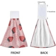 thumbnail image 4 of SKYSONIC Summer Strawberries Pattern Hanging Tie Towels 2 Pieces, Absorbent Hand Towels Tea Bar Dish Dry Towels for Kitchen Bathroom Home Decor,14" x18.2", 4 of 7