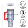 thumbnail image 4 of Christmas 40oz Tumbler– Stainless Steel Insulated Tumbler with Handle and Straw, Large Capacity Travel Cup for Hot & Cold Drinks, 4 of 7